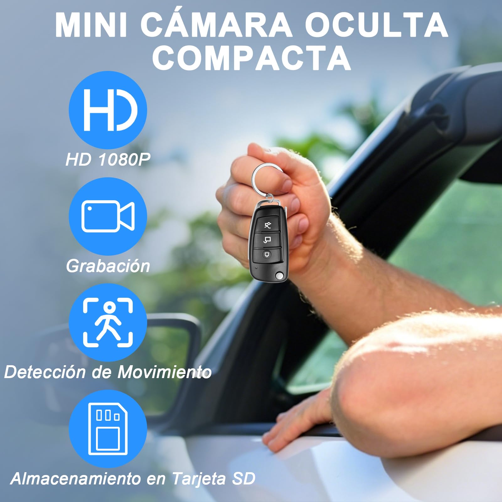 Mini Cámara Oculta Espía Oculta HD 1080P con Visión Nocturna y Detección de Movimiento