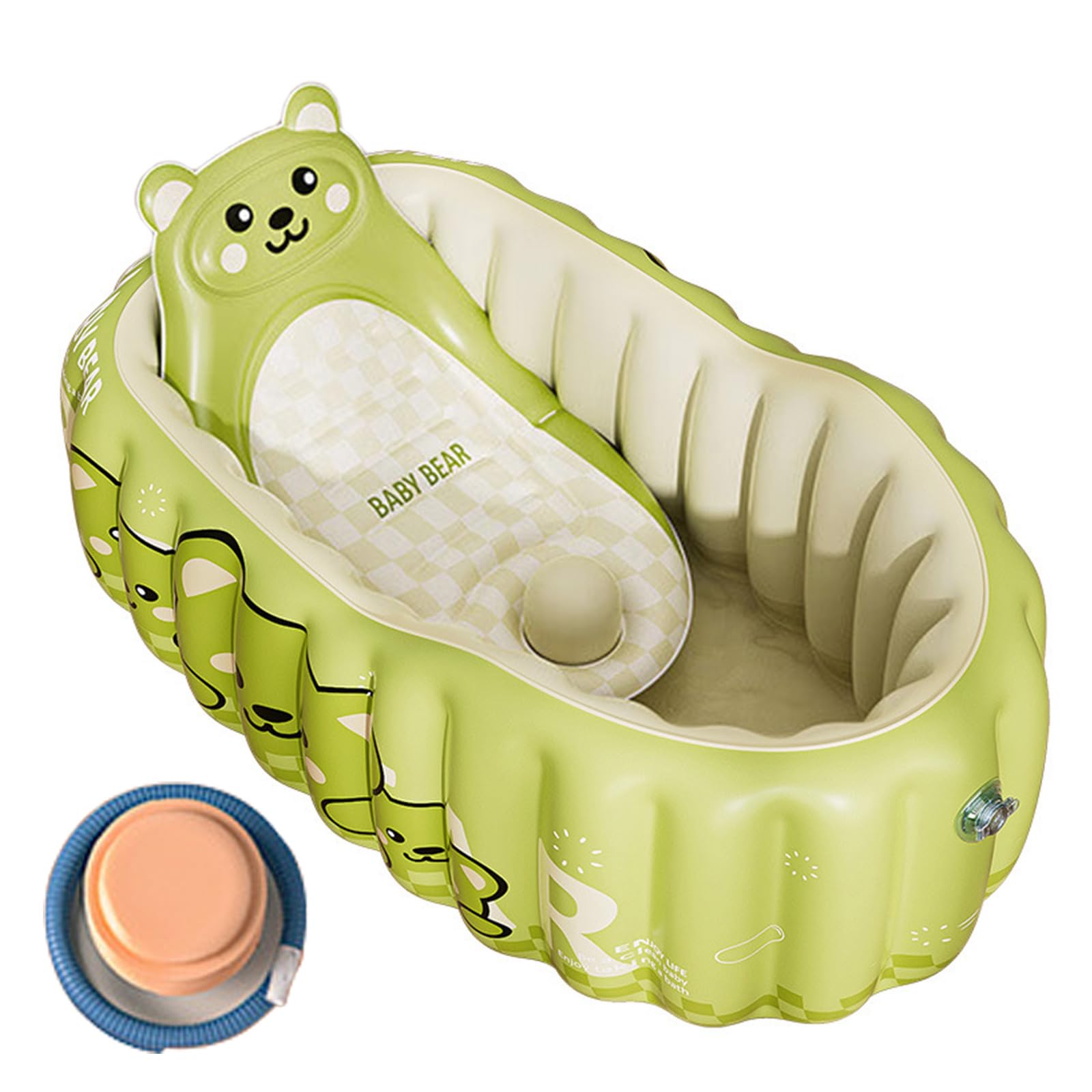 Verstellbare Babybadewanne, PVC, leichte Struktur, sichere Luftkammer, Wand, Babybaden für bequemes Baden, weiches, hautfreundliches Bad