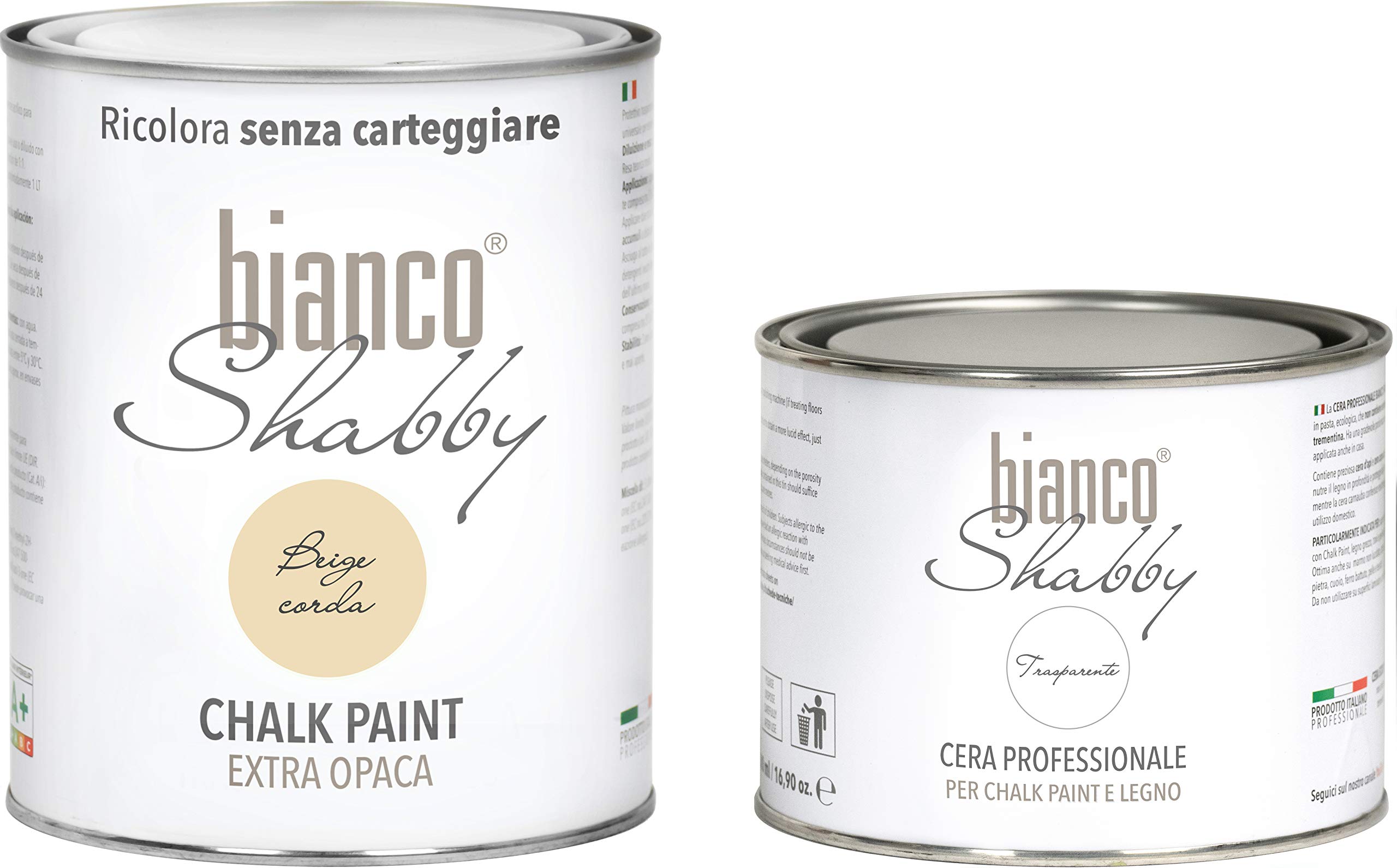 Chalk Paint & Cera Neutra – Pintura Shabby Chic + cera profesional, beige