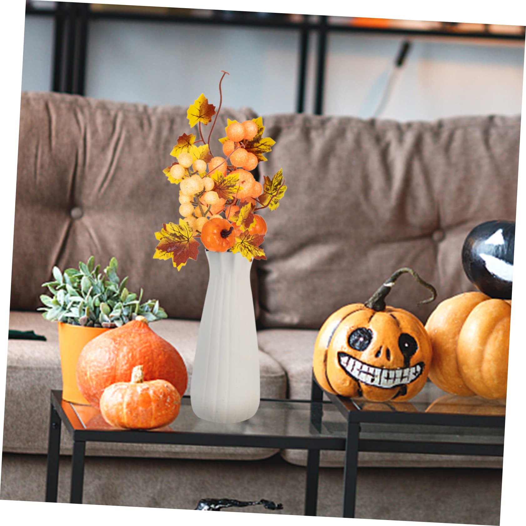 Abaodam 4sets Maple Leaf Zweig Kürbisse Festliche Halloween Decor Faux Herbst Blatt Design 2 Stücke * 4