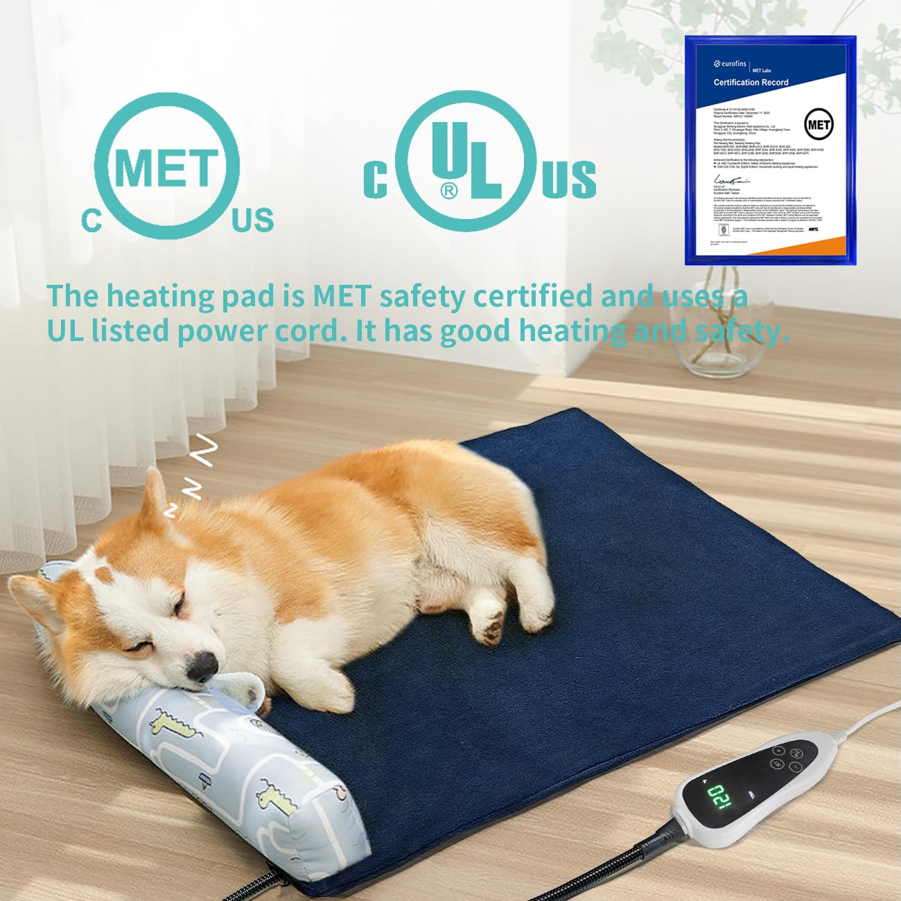 Image showcasing Snapklik.com : GOLOPET Cat Heating Pad 18x18in Pet Heating Pad,Upgraded ...