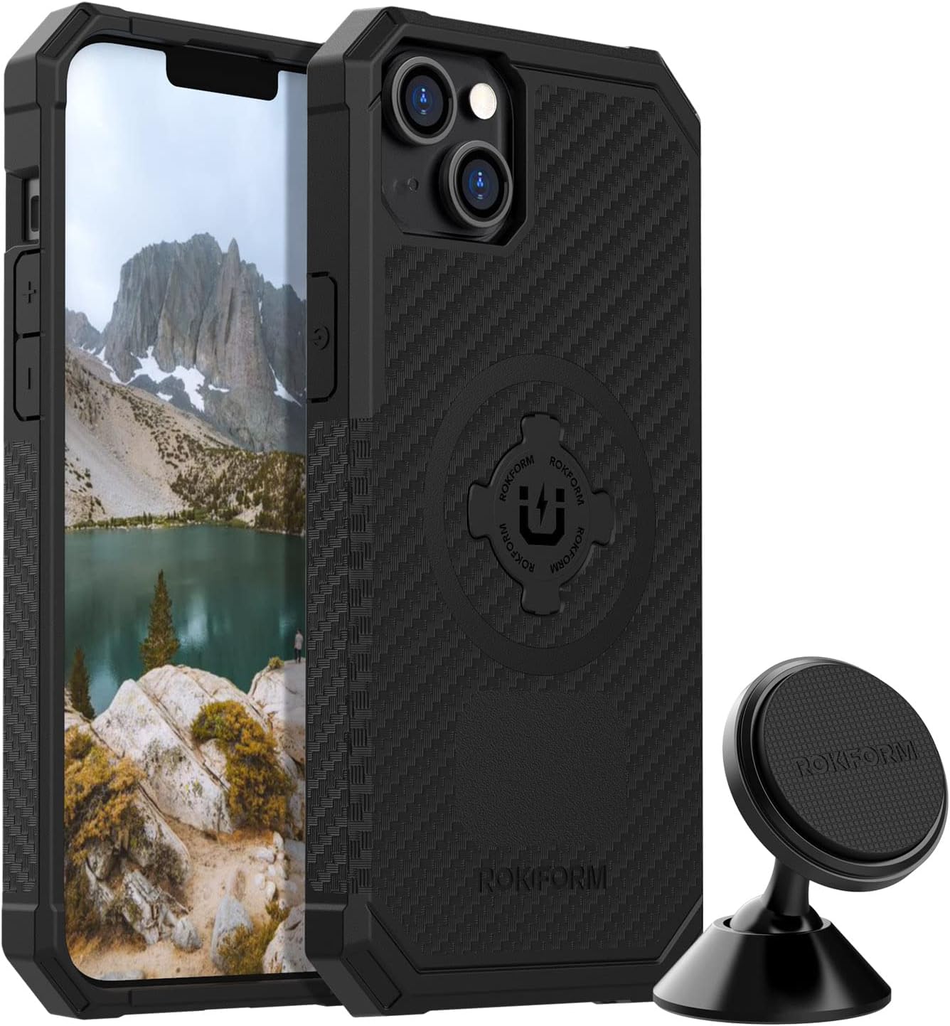 Rokform - iPhone 14 Plus Rugged Case + Swivel Dash Phone Mount for Car, Truck, or Van