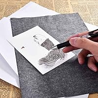 Vista 7 de 200 hojas de papel de carbón de grafito, transferencia de carbono negro (8.5 x 11.5 pulgadas) con 5 lápices para relieve, herramientas de punteado