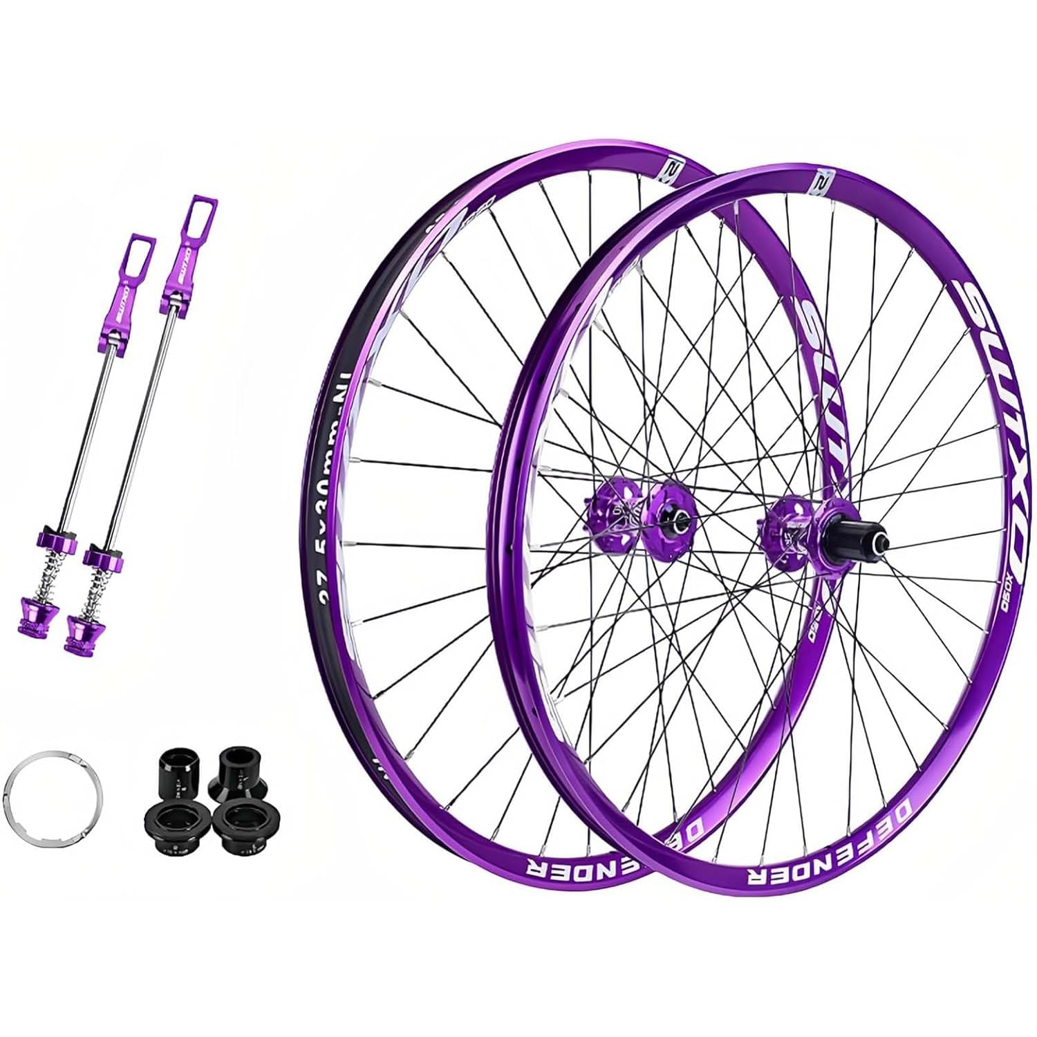 Mountainbike-Laufradsatz 26 27,5 Zoll, Aluminiumlegierung 32 Löcher Vorderrad 2 Hinterrad 4 Lager 6 Klauen-Freilaufstütze 7/8/9/10/11/12 Geschwindigkeit
