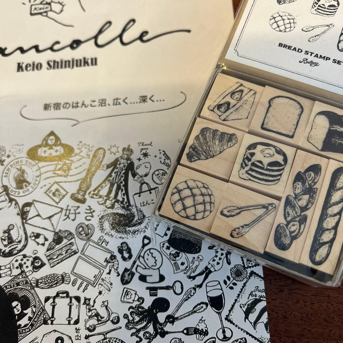 Amazon.co.jp: Redbug はんこ スタンプ ハンコレ はんこ作家 パン 