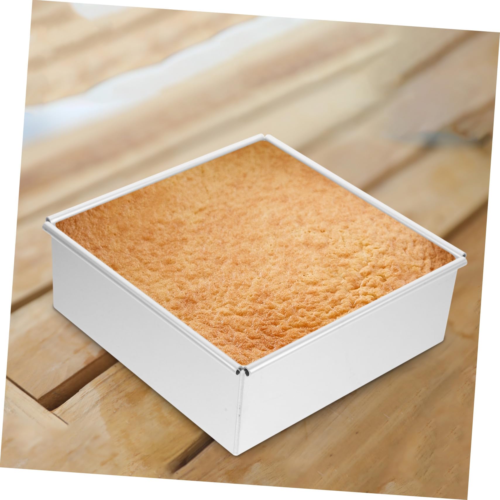 2 pièces Moules à Pâtisserie Carrés Aluminium avec Fond Amovible Moules à Gâteau Antiadhésifs pour Chiffon Tiramisu et Mousse Accessoires de Cuisson Polyvalents pour Maison et