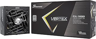 Seasonic Vertex PX-1200-1200W – Platine 80+ – ATX 3.0 et PCIe 5.0 Ready – Entièrement modulaire – Facteur de Forme ATX – F...
