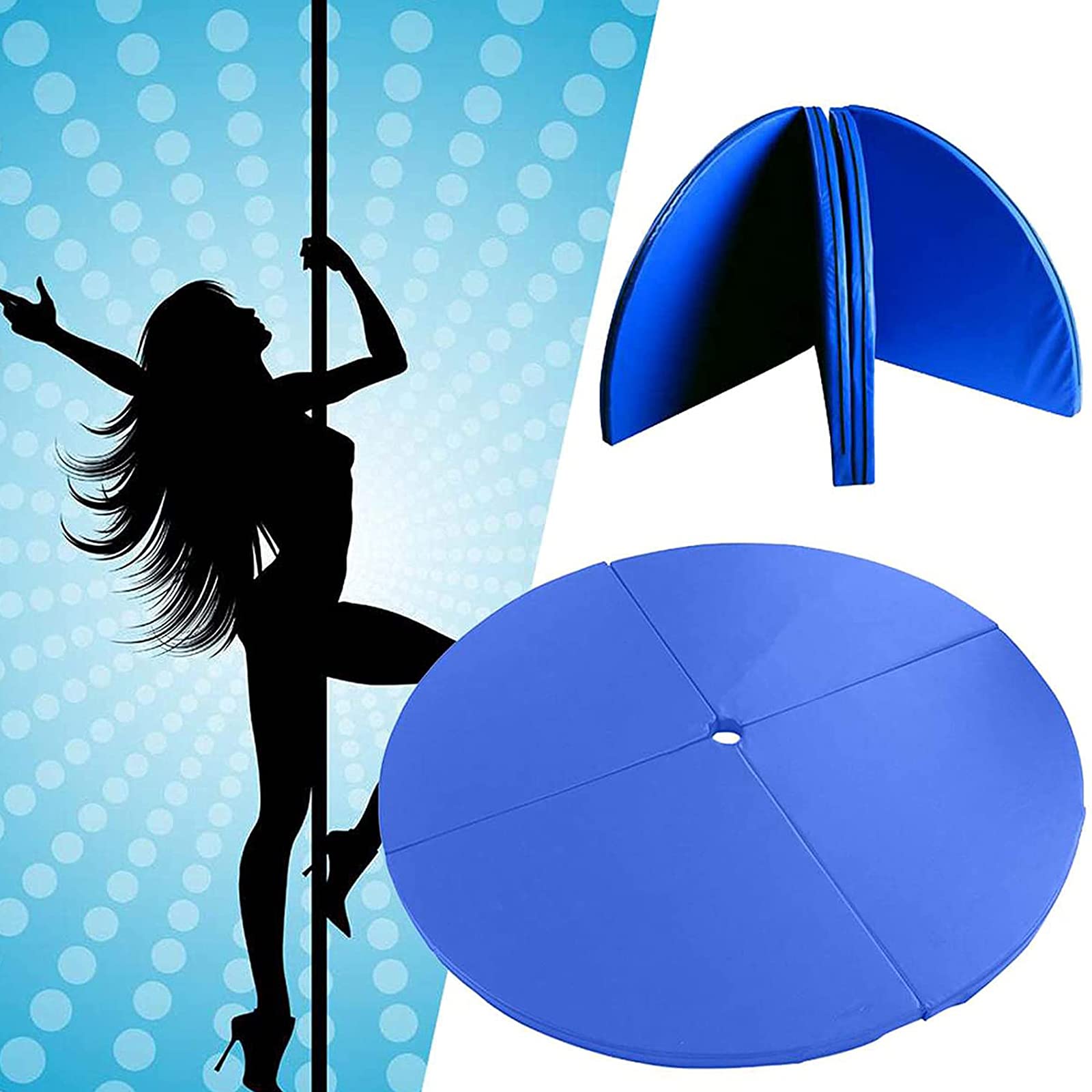 Tapis de pole dance fitness portable pour entrainement a la maison