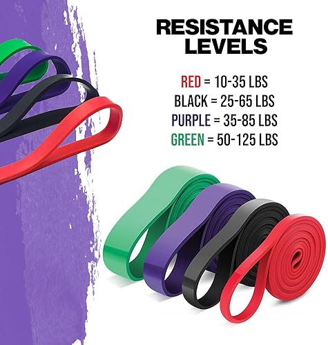 Miniatura 5 de Juego de bandas de resistencia para dominadas, bandas de ejercicio definitivas para hombres y mujeres, potencia tu entrenamiento con elasticidad y