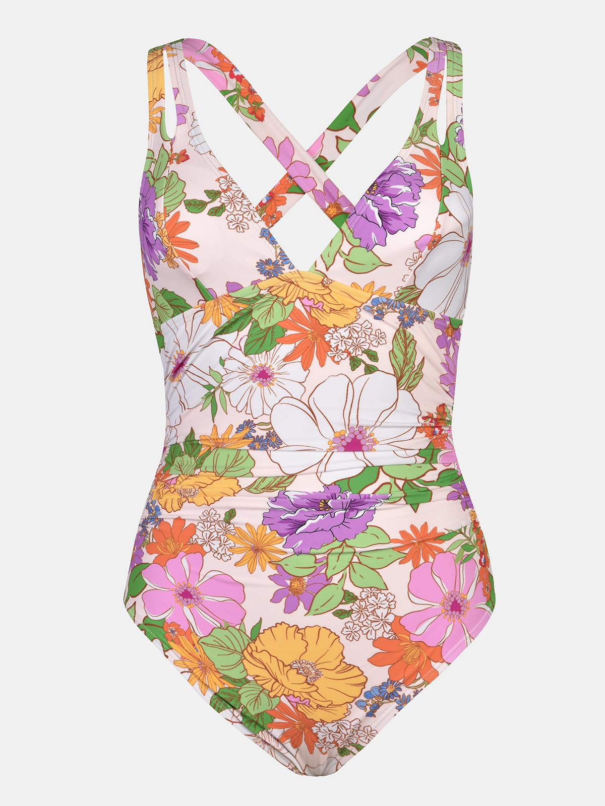 CUPSHE Costume da Bagno da Donna con Scollo a V, Doppia Spallina, con Chiusura Incrociata, per Costume da Bagno