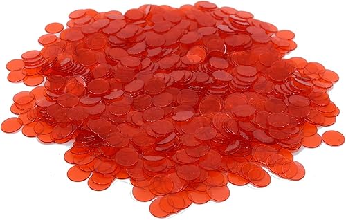Miniatura 22 de Regal Bingo Chips de bingo de plástico, 1000 piezas, juego de fichas transparentes transparentes para juegos de mesa y contadores de matemáticas