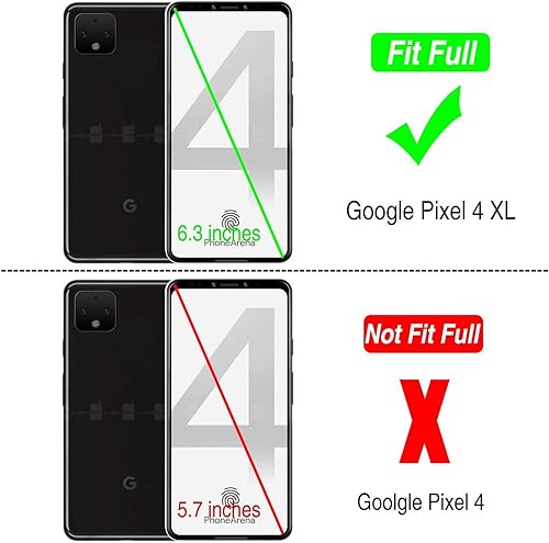 Miniatura 2 de Funda con clip para cinturón para Google Pixel 4 XL con funda híbrida de vidrio templado, funda protectora de cuerpo completo resistente a prueba de