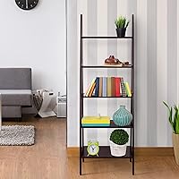 Vista 9 de Casual Home Librería con forma de escalera de 5 estantes de madera 100% sólida, estándar, color expreso