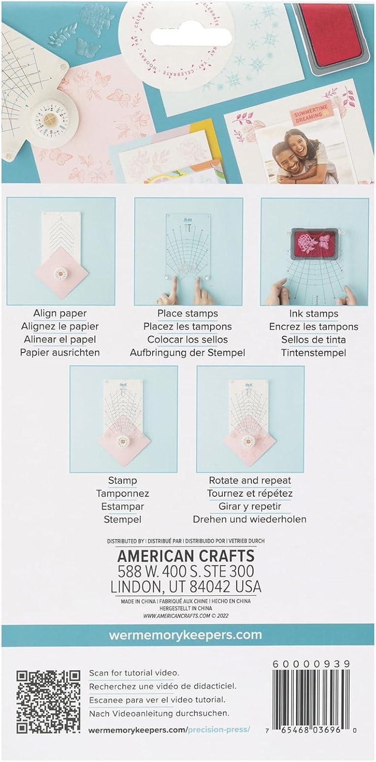 We R Memory Keepers Rotating Precision Press, Craft Supplies Precision Press for Stamping