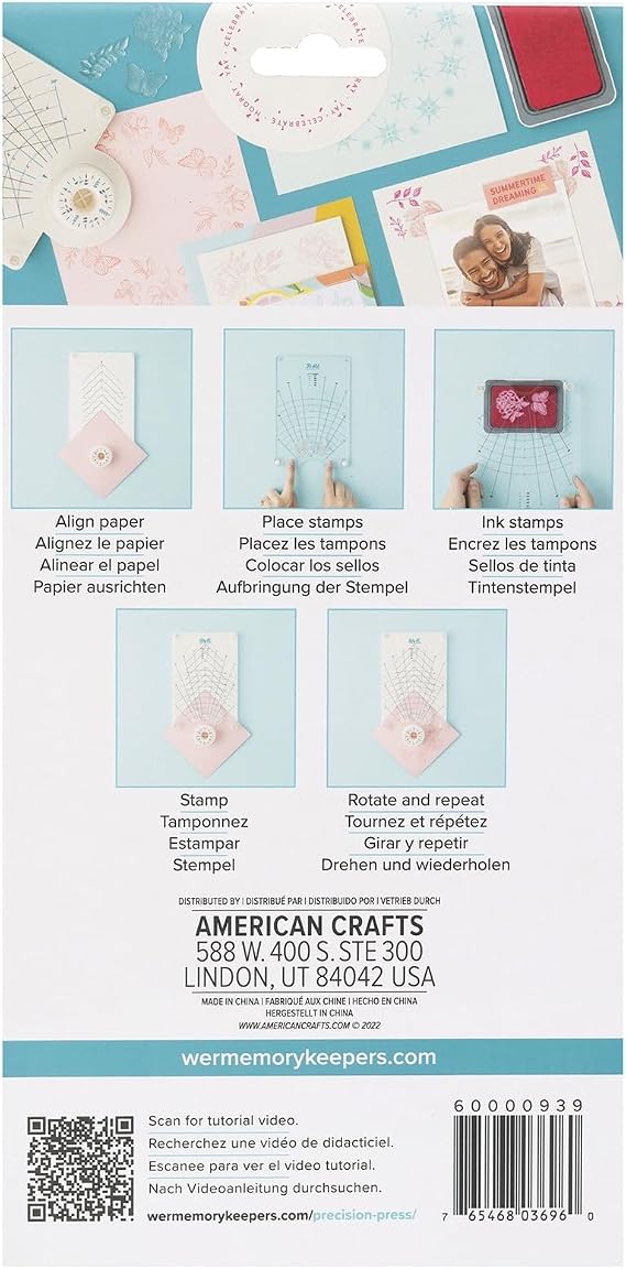 We R Memory Keepers Rotating Precision Press, Craft Supplies Precision Press for Stamping