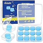 Ear Plugs for Sleeping, 16 Moldable Noise Cancelling Silicone Earplugs for Swimming, Snoring, Sleep and Studying, Blue