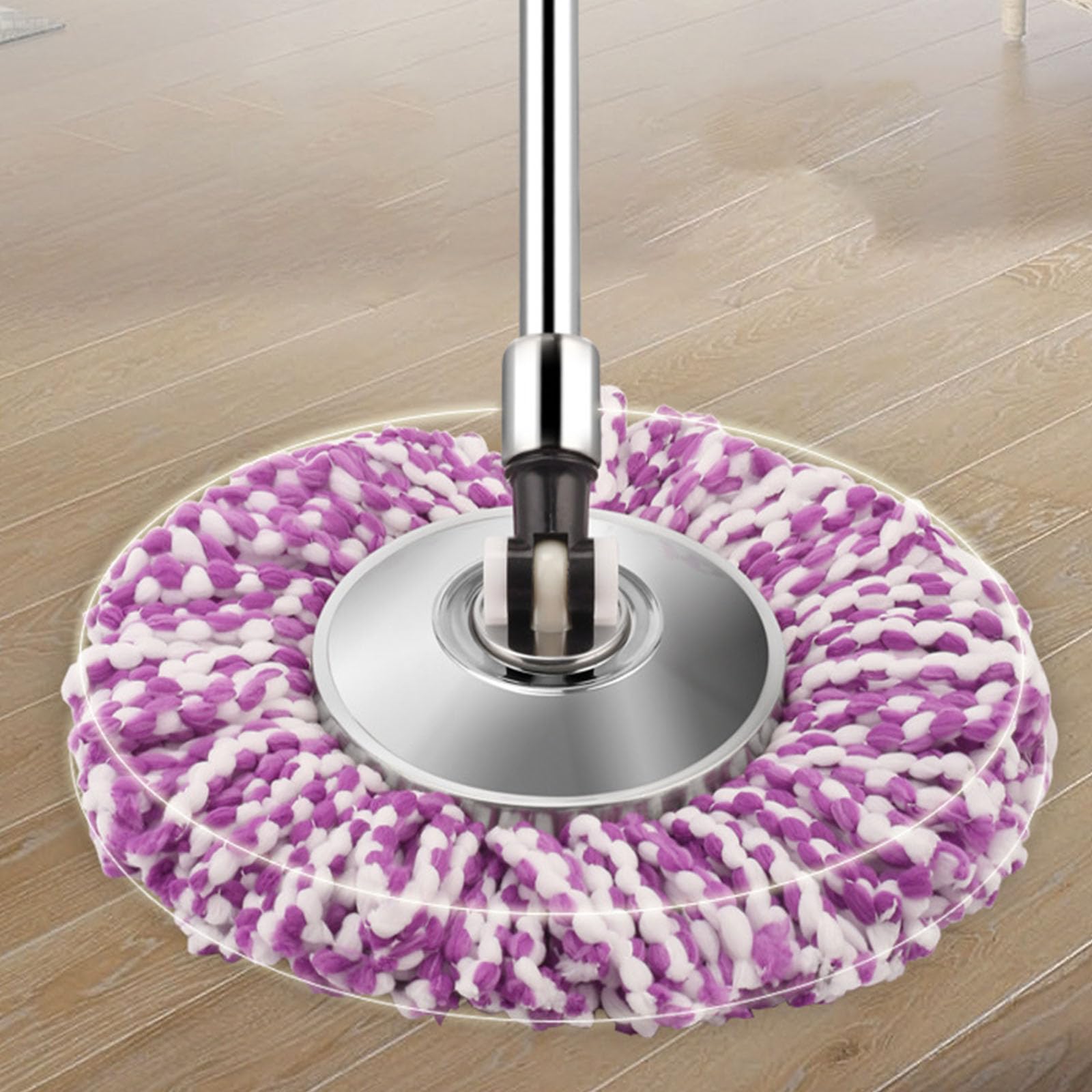 Balai à franges rotatif avec technologie de séchage centrifuge, mécanisme facile à presser, tampon de tête lavable, outil de nettoyage de la maison, action torsadée avec tête amovible