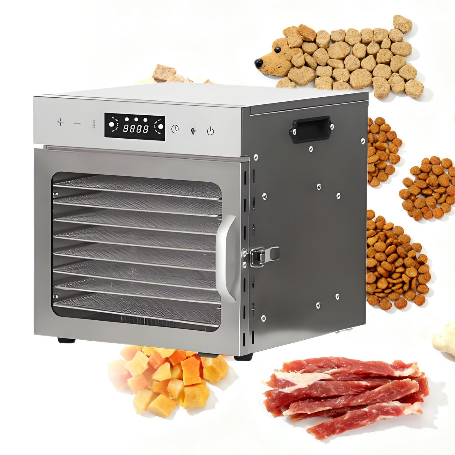 WTRYRN Commercial Food Freeze Dryer Machine,Stainless Steel Dehydrater, Dehydrator Machine for Fruit Dehydrated Dryer,for Fruits, Vegetables, Herbs, Mushroom 8Layer
