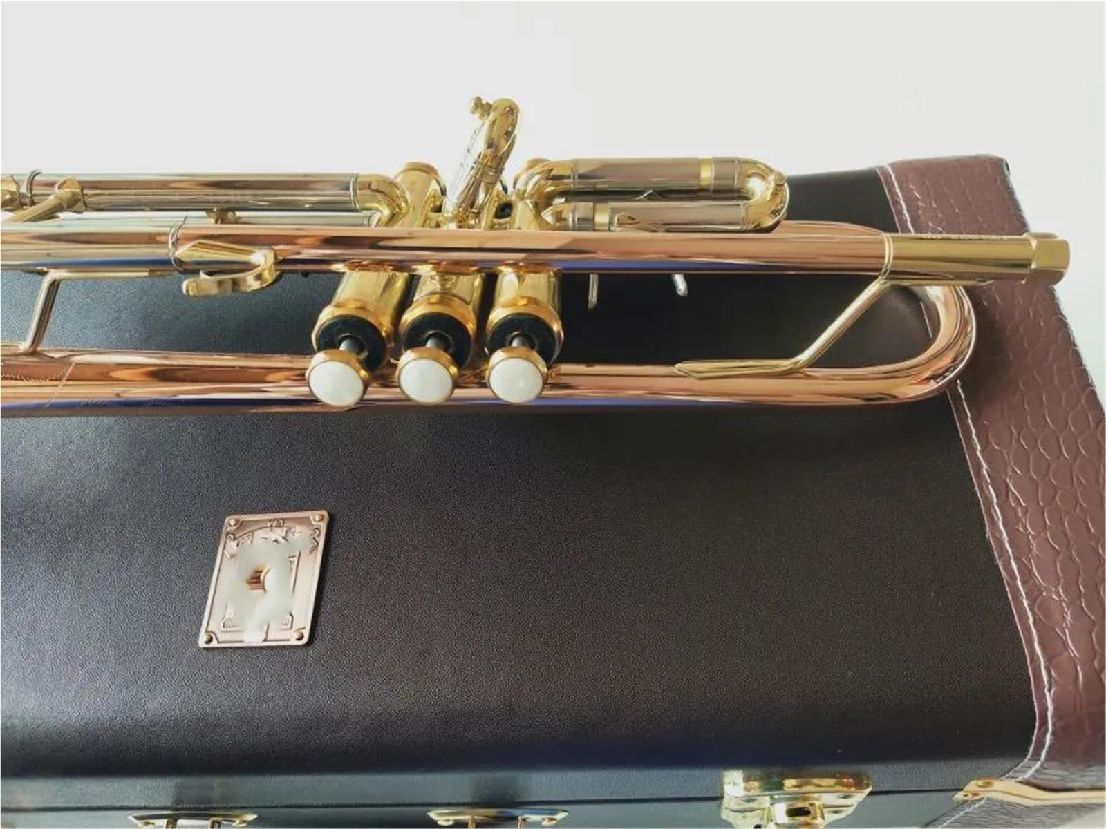 Tromba In Sib Modello Da Concerto Placcata Oro Per Impieghi Gravosi Con Bocchino Ensemble Di Trombe Standard