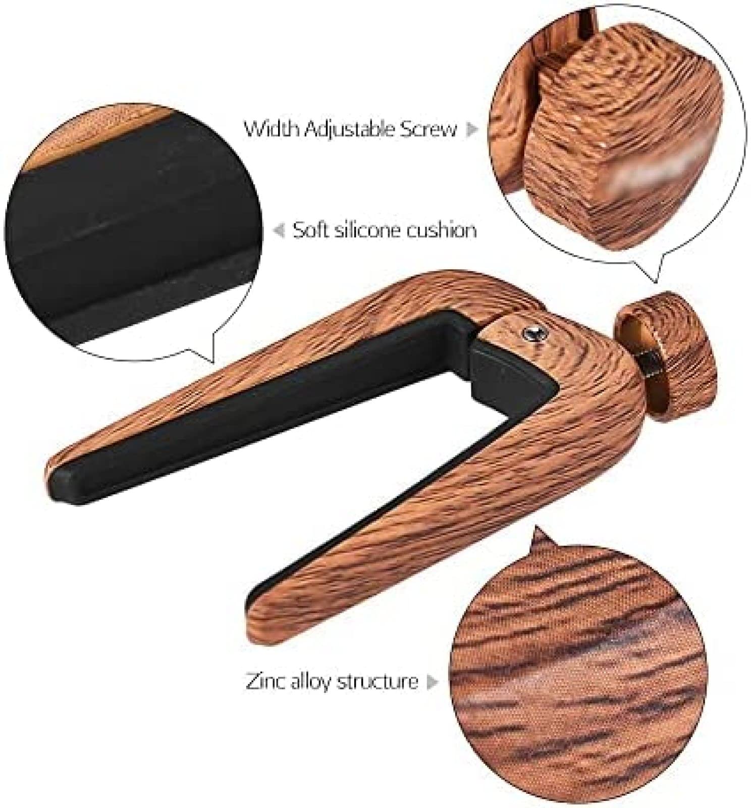 Capodastre universel Premium pour instruments de musique, pour guitare acoustique/classique/Folk/électrique à 6 cordes, Ukelele61mm