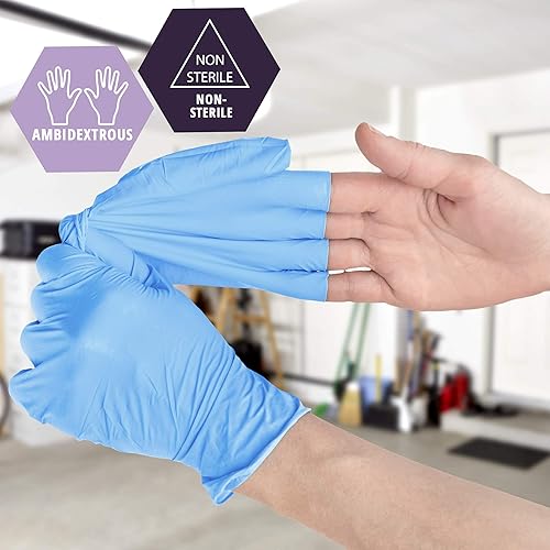 Miniatura 3 de Medpride - Guantes sintéticos para examen de mezcla de vinilo-nitrilo sin polvo sin látex y sin goma guantes de protección no estériles y de un solo