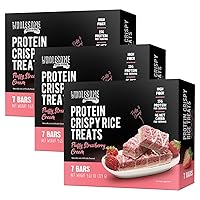 Vista 19 de Barritas de Arroz Crujiente con Proteína, 15g de Proteína, 3g-7g de Carbohidratos Netos, Bajo en Carbohidratos, Esponjosas, Blandas, Gomosas, Sin