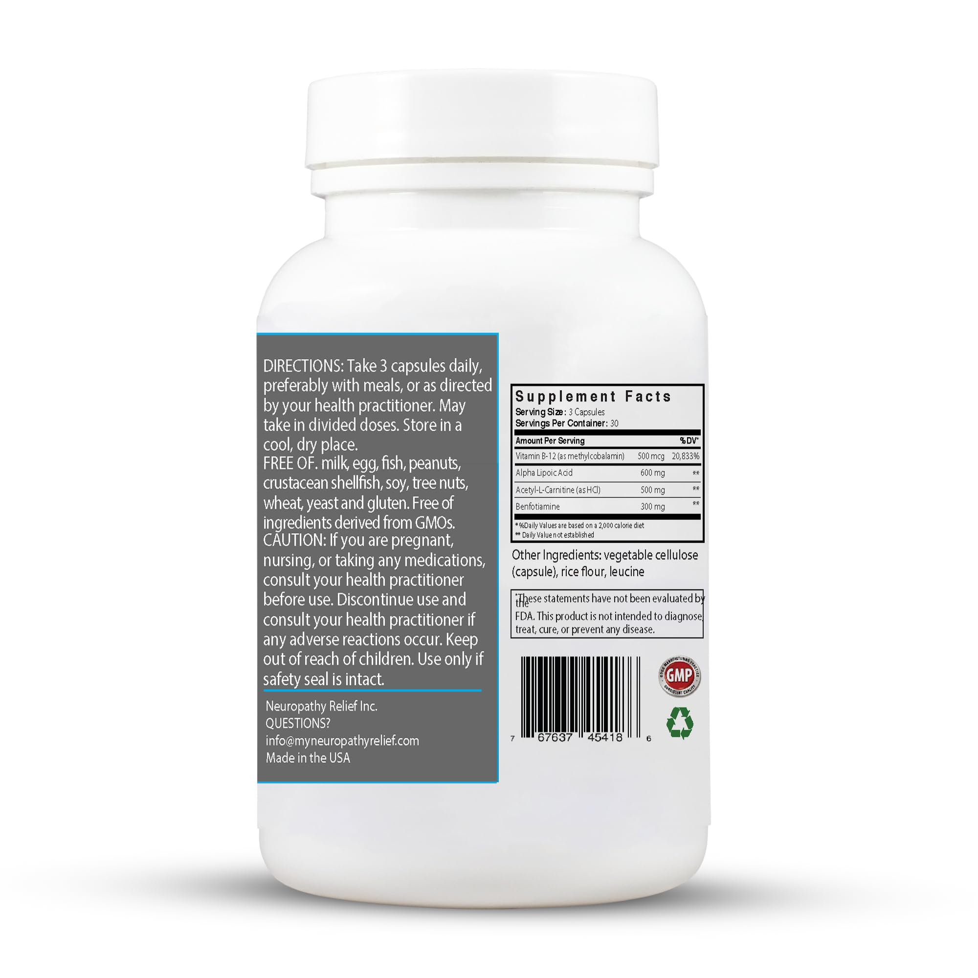 acetyl l carnitine neuropathy Amazon.com: Neuropathy Relief™ Nerve Health Formula