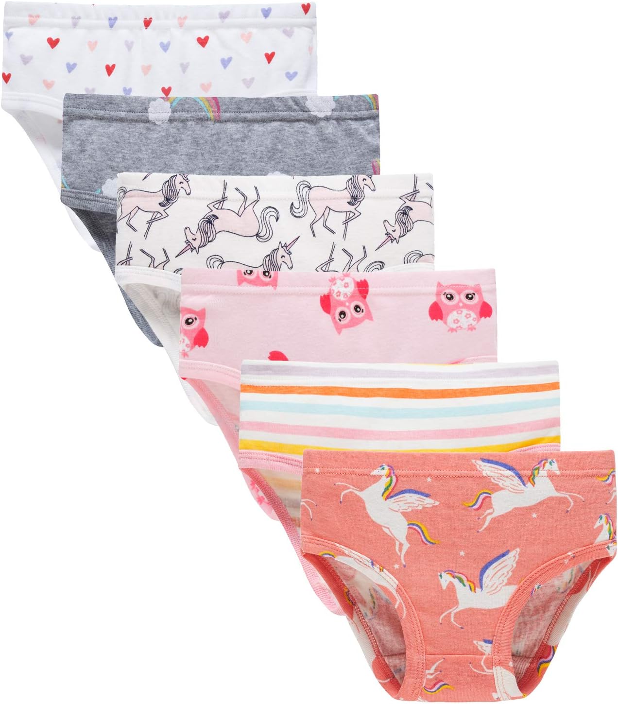 Hahan Girls Soft Panties Toddler Girls Cotton Underwear Kids Briefs