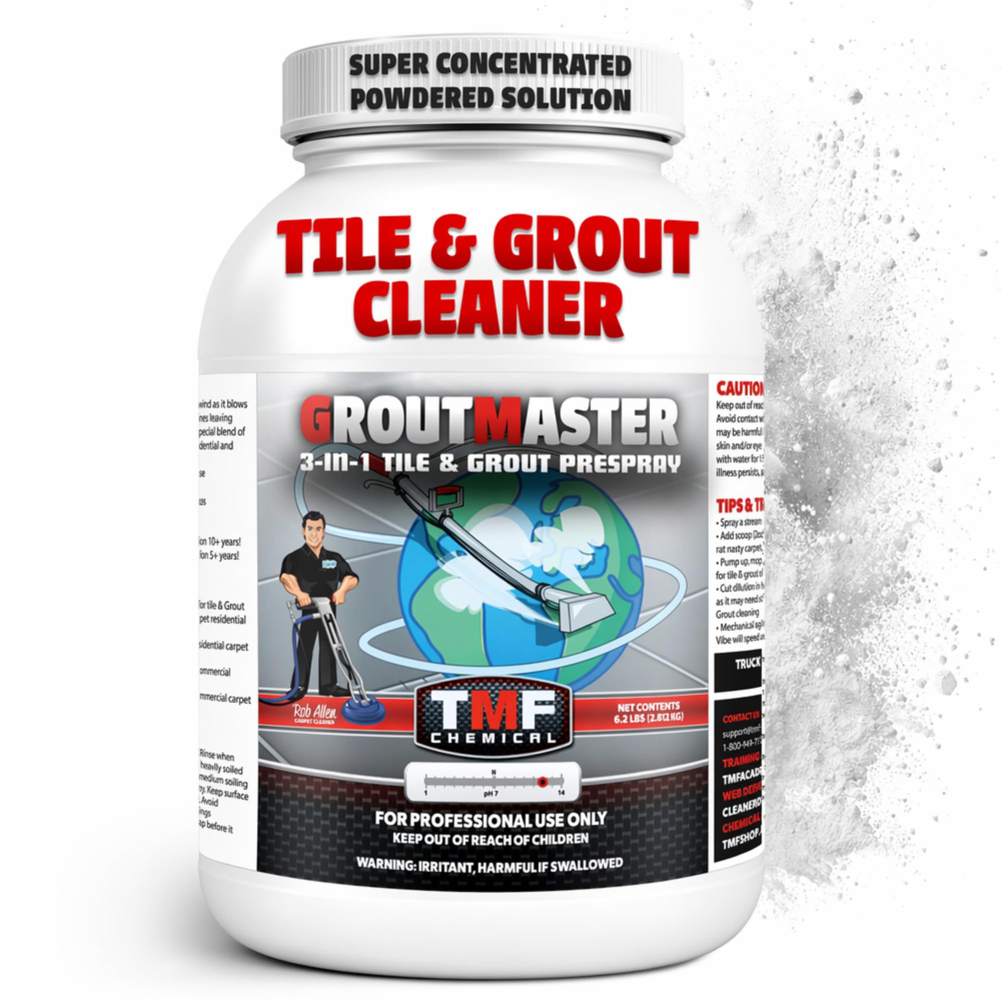 TRUCK MOUNT FORUMS GroutMaster Tile and Grout Cleaner – Fast-Dissolving Powdered Solution for Deep Cleaning Concrete Stains, Grease, & Tough Stains,