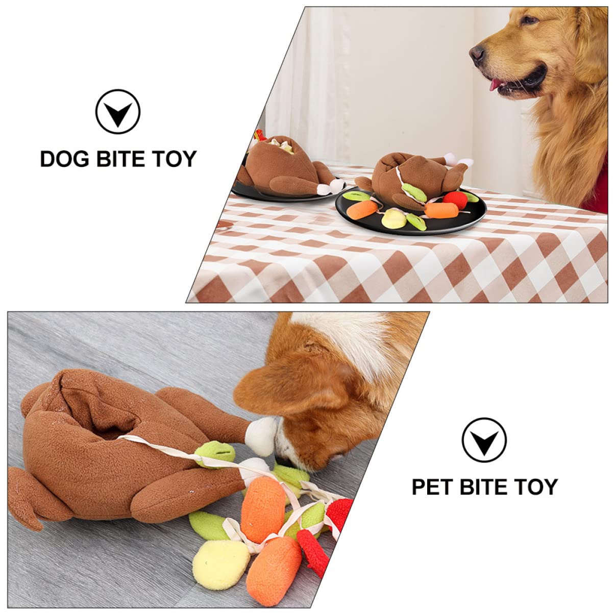 POPETPOP 3 Piezas De Juguetes De Peluche para Mascotas Juguetes para Perros Juguetes Chirriantes De Peluche para Perros Pequeños Decoraciones Navideñas Juguetes para La Dentición De