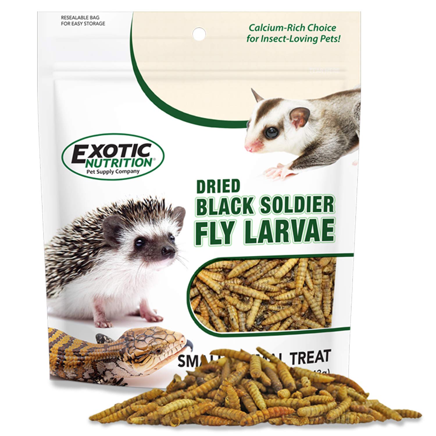 Buy Exotic tion Dried Black Soldier Fly Larvae (1.5 oz.) HighCalcium