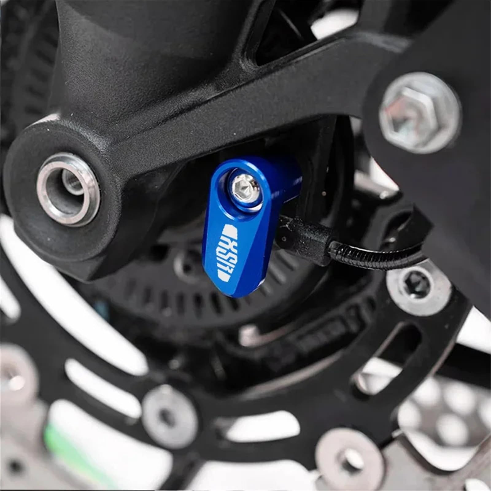 Misura for Yamaha XSR 700 900 XSR700 XSR900 2014-2025 2026 Accessori Moto Ruota Anteriore Posteriore ABS Sensore Di Protezione Tappo Di Protezione(2 pcs-Black)