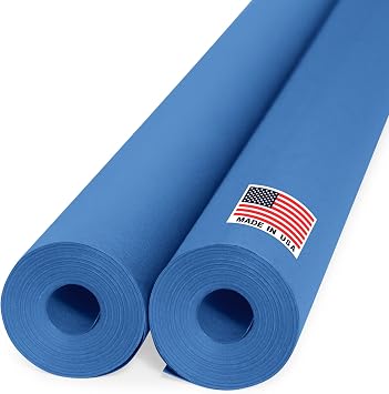 36" x 1200" 100 ft Dark Blue Kraft Paper Roll Value Pack of 2, 45 lbs Thickness, Made in USA Colored Kraft Paper for School, Bulletin Board - Odorless, Non-Toxic, Safe for Kids