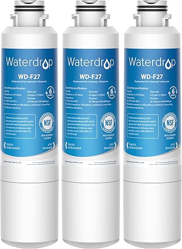 Miniatura 4 de Waterdrop DA29-00020B Filtro de agua para refrigerador, repuesto para Samsung DA29-00020B, DA29-00020A, HAF-CIN/EXP, DA29-00020B-1, WDP-F27, paquete