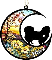 Vista 109 de Memorial personalizado para perro, adorno de Navidad de perro pastor alemán con nombre, razas personalizadas, atrapasador de luz para pérdida