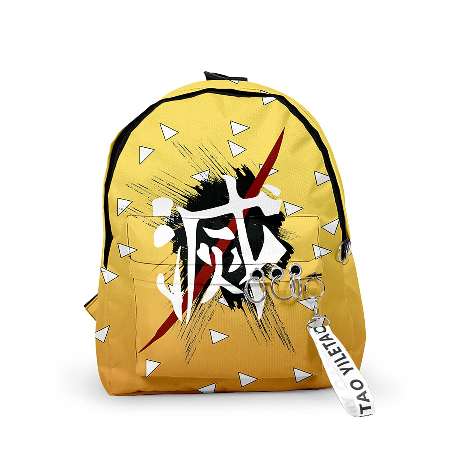 Demon Slayer Backpack Anime Backpack Cosplay Drawstring School Bag Travel Bag,For Students Anime Fans For Large Capacity School Bag For Agatsuma Zenitsu