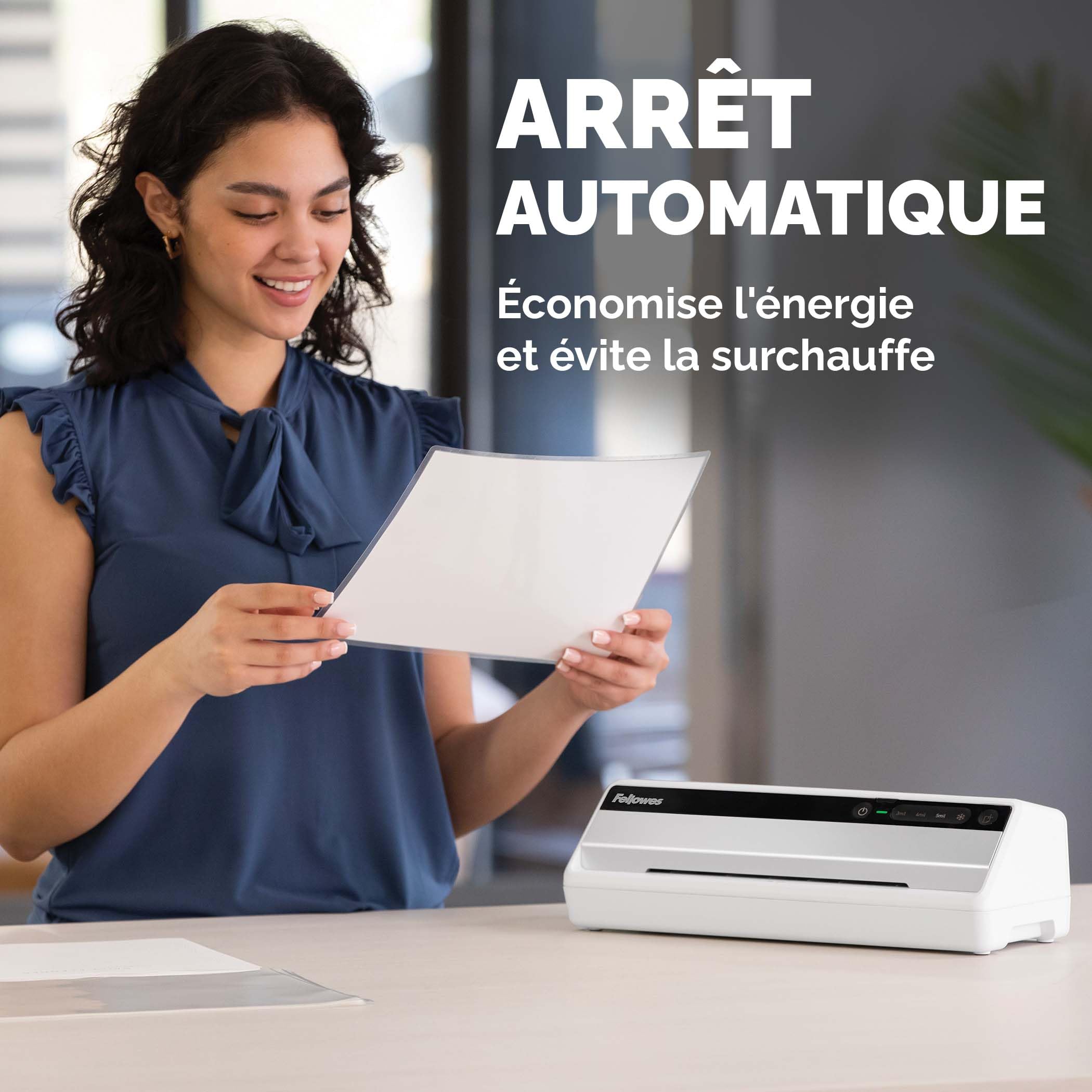 Fellowes Plastifieuse Saturn 3I A4 30cm/min 80-125 microns 3 réglages de température Gris Clair/Noir