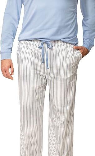 Miniatura 4 de PajamaGram Pijama para hombre 100% algodón - Conjunto de manga larga de punto, pijamas para hombre