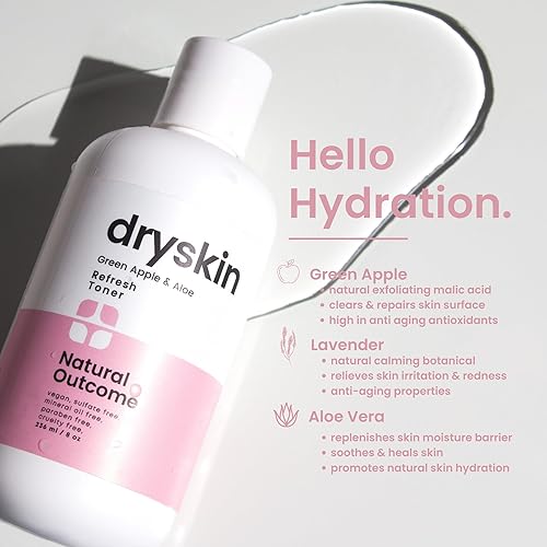 Miniatura 3 de Skincare - Tónico facial hidratante para piel seca, hamamelis, manzana verde y aloe vera, astringente facial de natural outcome Skincare, loción de