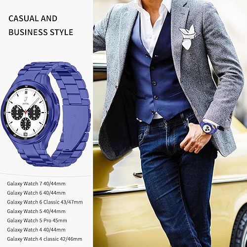 Vista 32 de GOLDTOLUCK No Gap Stainless Steel Band Compatible with Samsung Galaxy Watch 8 7 6 5 4 Classic FE Pro Ultra 40mm 44mm 46mm 43mm 47mm 45mm 42mm