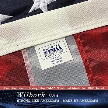 American Flag | American Flags for Outside 2x3 100% Made in USA Flag Embroidered Stars Sewn Stripes US Flag 2x3 Heavy Duty Outdoor , Nylon American Flag Made in USA