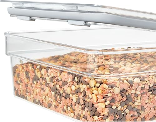 Miniatura 4 de IDESIGN The Fresh Collection - Contenedor de almacenamiento grande y corto para productos secos, 7.85 pulgadas de largo x 10.5 pulgadas de alto x 3