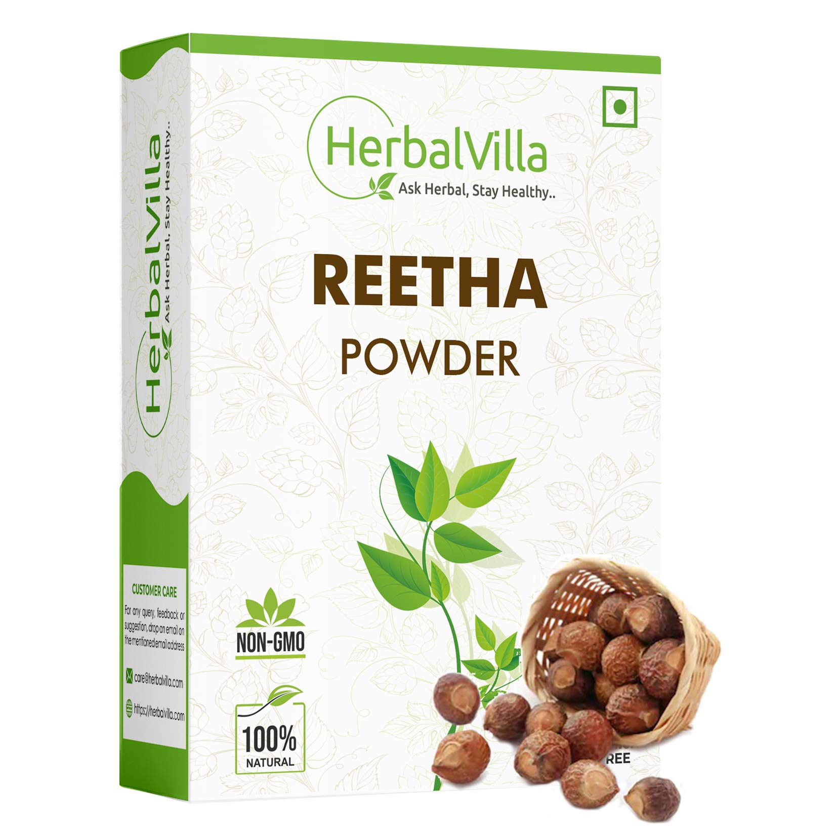 Herbalvilla Pure Reetha Powder for Hair Growth (200 Grams)