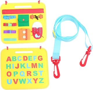 Hohopeti Vestir Placa De Aprendizagem Crianças Brinquedos Educativos Crianças Playset Bebê Brinquedos Infantis Feltro Amarelo Brinquedos Sensoriais Bebê Ocupado Placa Jardim De Infância