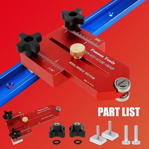 Miniatura 4 de Plantilla de sierra de mesa fina para carpintería, guía de plantilla de sierra de mesa de rasgado fino, herramienta de guía de corte de tablero fino