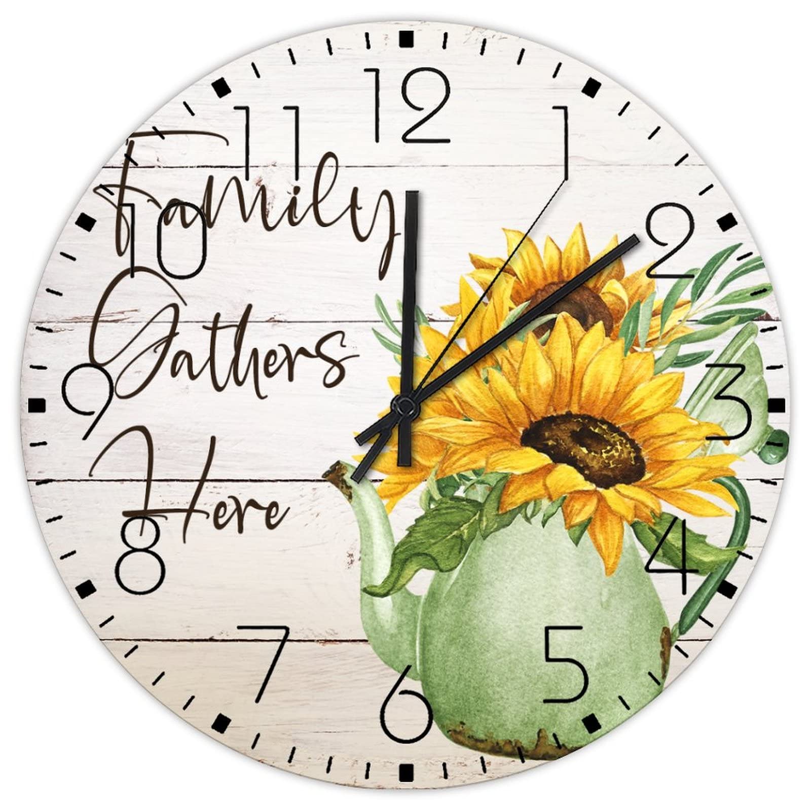 Horloge murale en bois vintage fleur pour décorer une cabane familiale