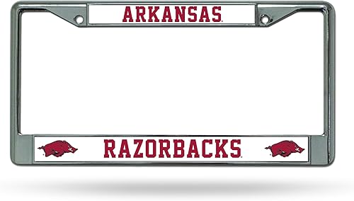 Miniatura 53 de Rico Industries NCAA Premium 12" x 6" Chrome Frame with Plastic Inserts - Car/Truck/SUV Automobile Accessory