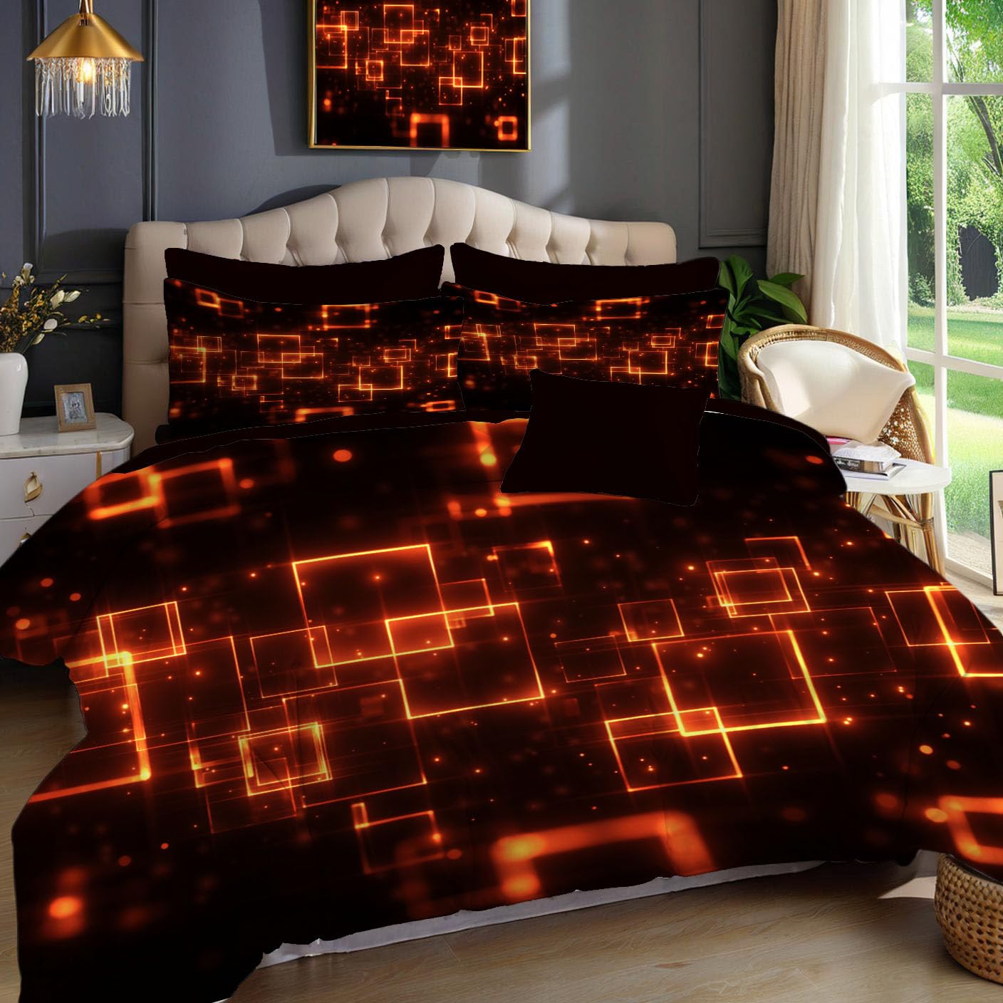Housse de couette 200x200cm anti-froissement avec zip pour en finir avec les corvées de lit