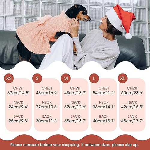 Vista 9 de Kuoser Vestido para perro, lindos vestidos para perros pequeños y niña, elegante tutú para cachorro con nudo de lazo, disfraz de princesa para Rojo