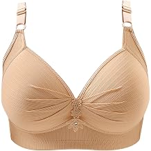 Plus Size Full Coverage Bras, Full Support Bras for Women Lift No Underwire Push up Bra Breathable Comfy Everyday Bra
